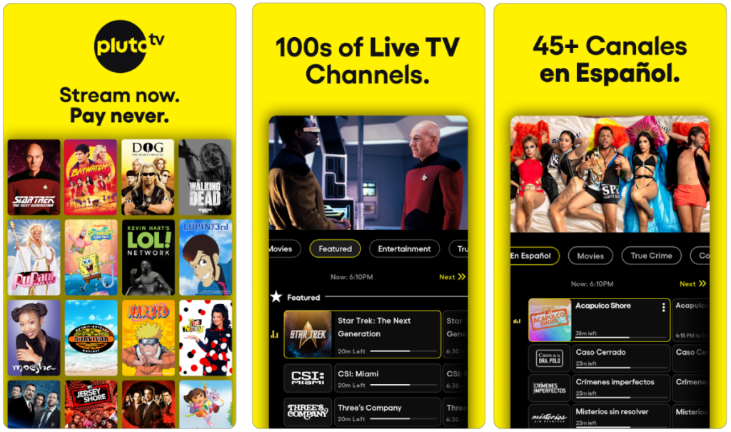 Pluto TV Watch TV and Movies app for mobile